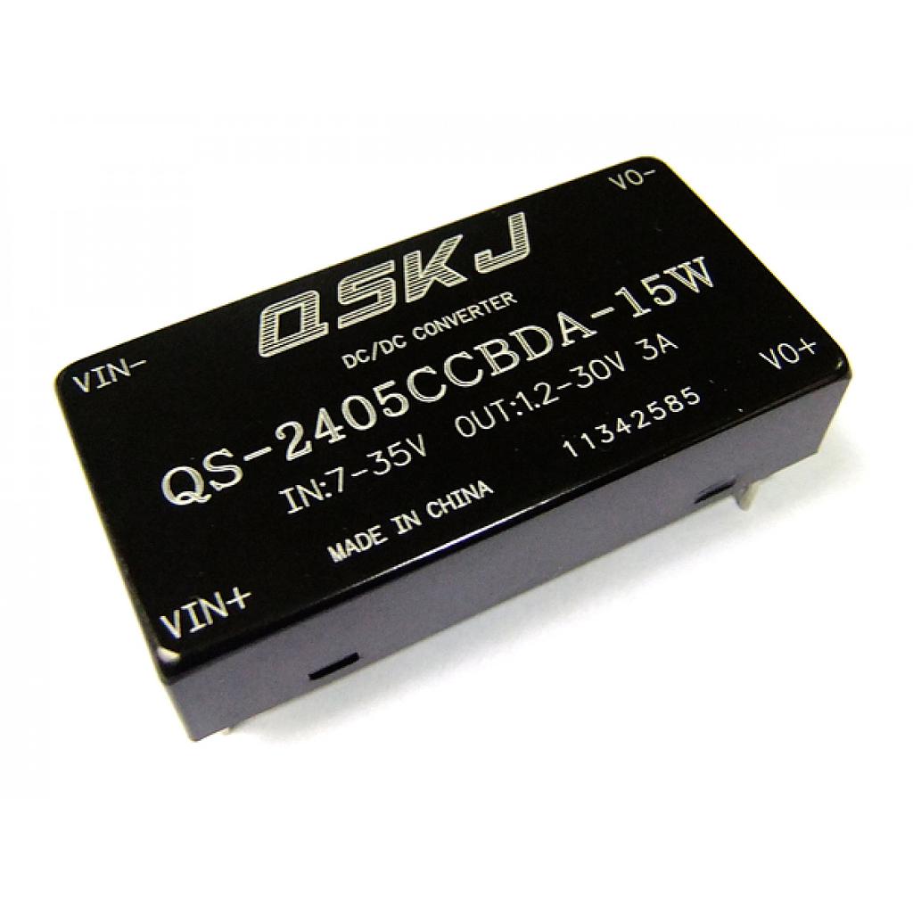 DC-DC Buck Converter 7-35V to 1.25-30V Step Down Power Module with Case QS-2405CCBDA-15W